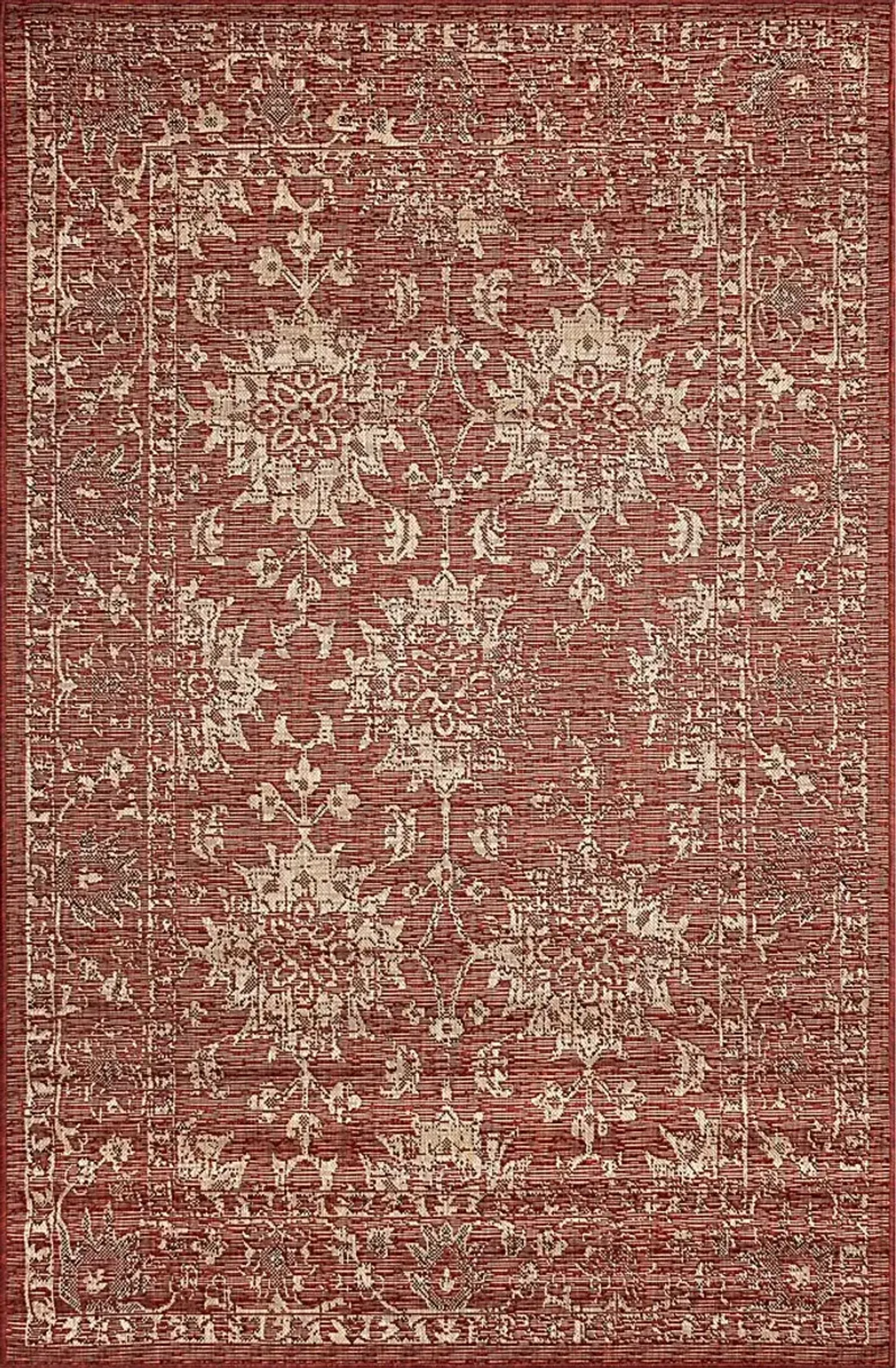 Musvista Red 7'10 x 9'10 Indoor/Outdoor Rug