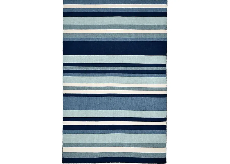 Shirnul Blue 7'6 x 9'6 Indoor/Outdoor Rug