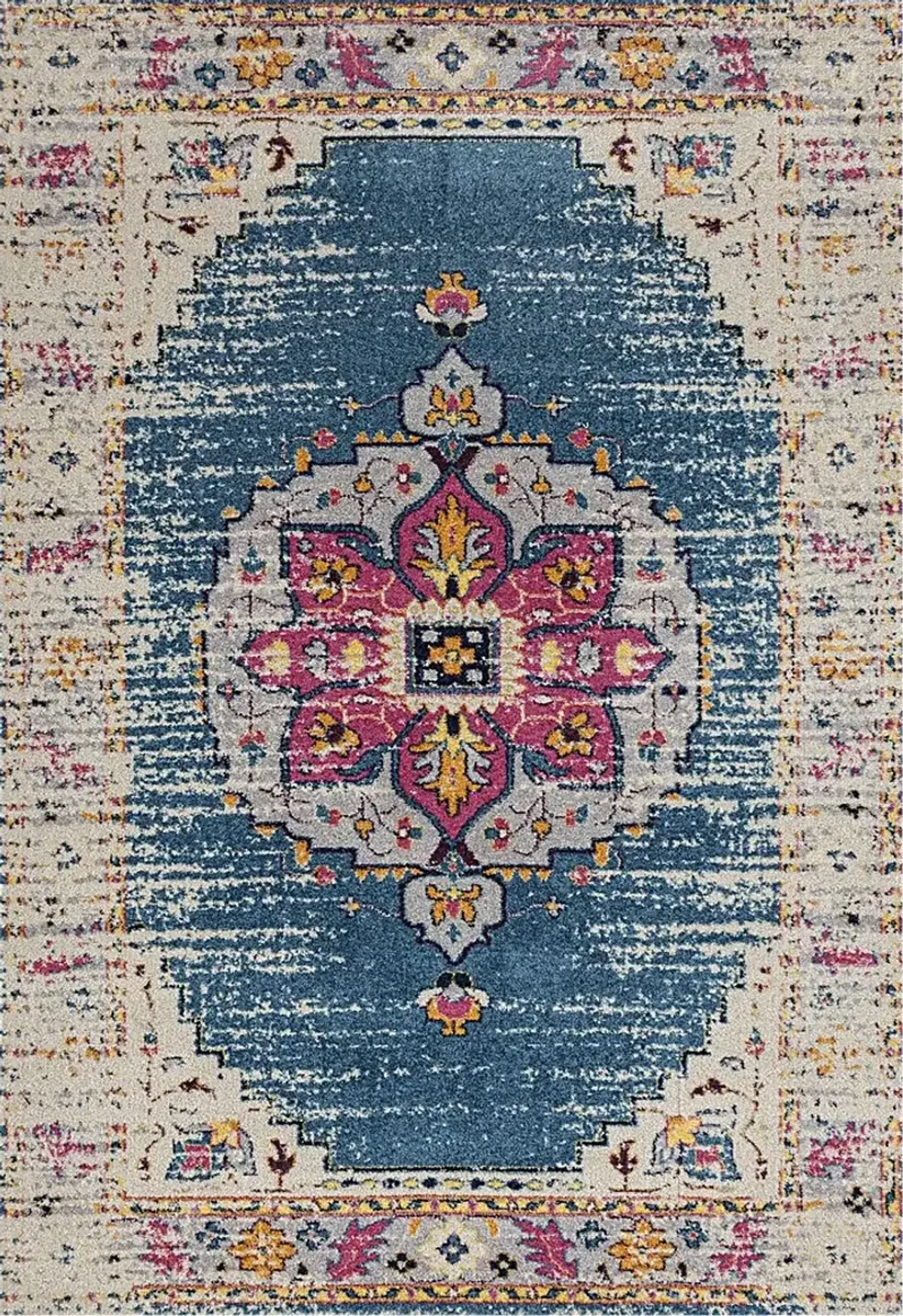 Becabe Turquoise/Pink 7'6 x 9'6 Rug