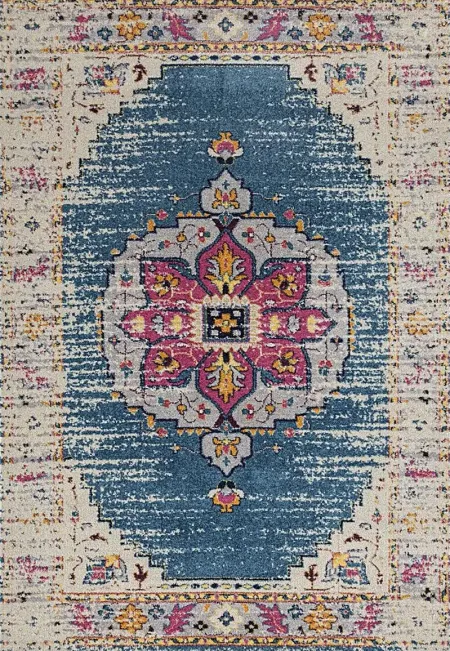 Becabe Turquoise/Pink 7'6 x 9'6 Rug