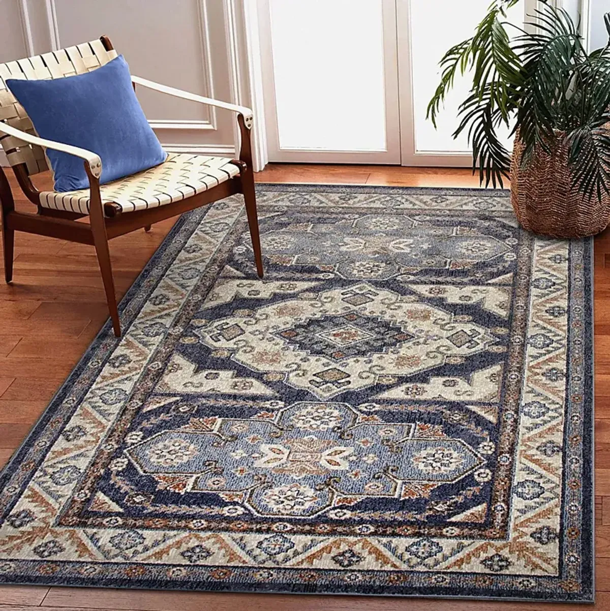 Devdan Blue 7'10 x 9'10 Rug