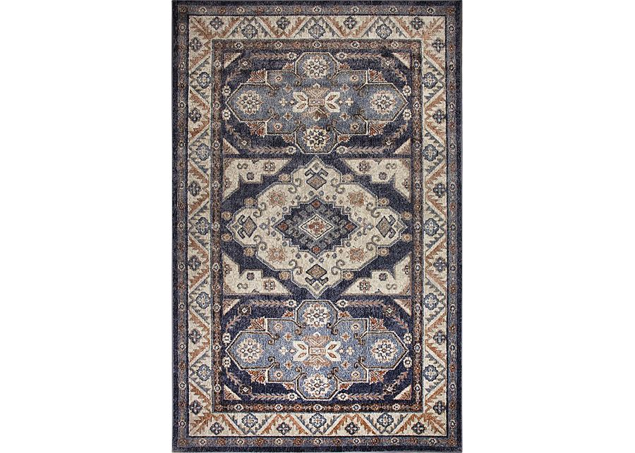 Devdan Blue 7'10 x 9'10 Rug