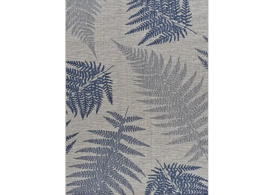 Naiso Blue 7'10 x 9'10 Indoor/Outdoor Rug