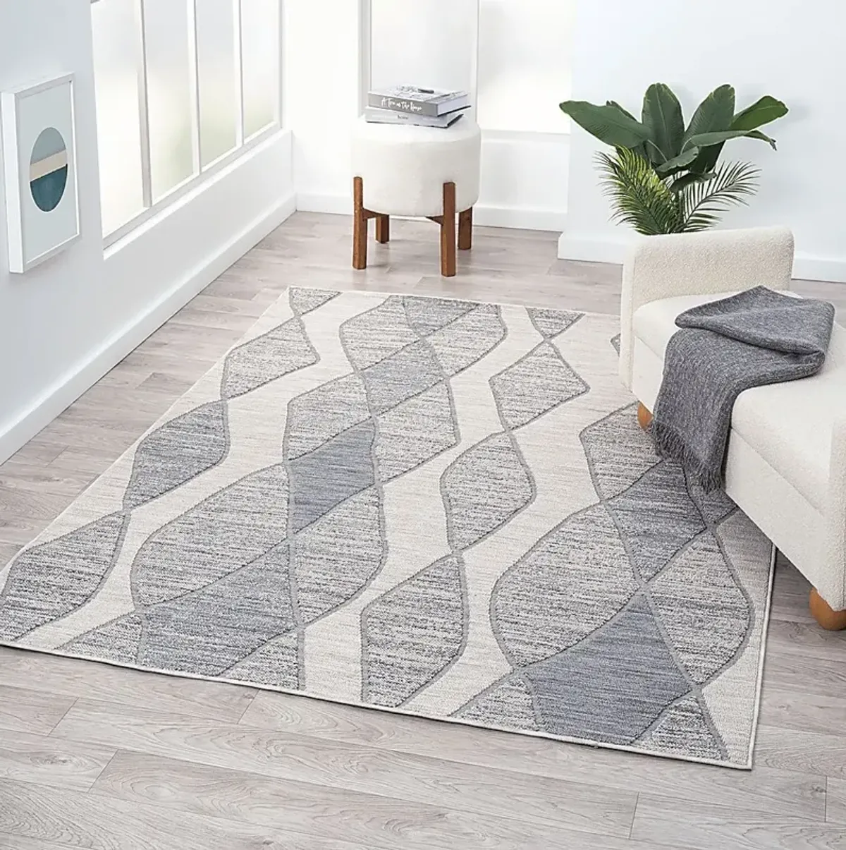 Boyale Blue 7'10 x 9'10 Indoor/Outdoor Rug