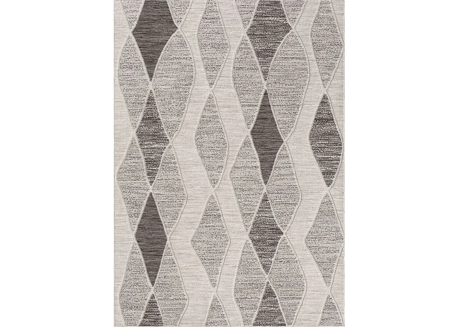 Boyale Gray 7'10 x 9'10 Indoor/Outdoor Rug