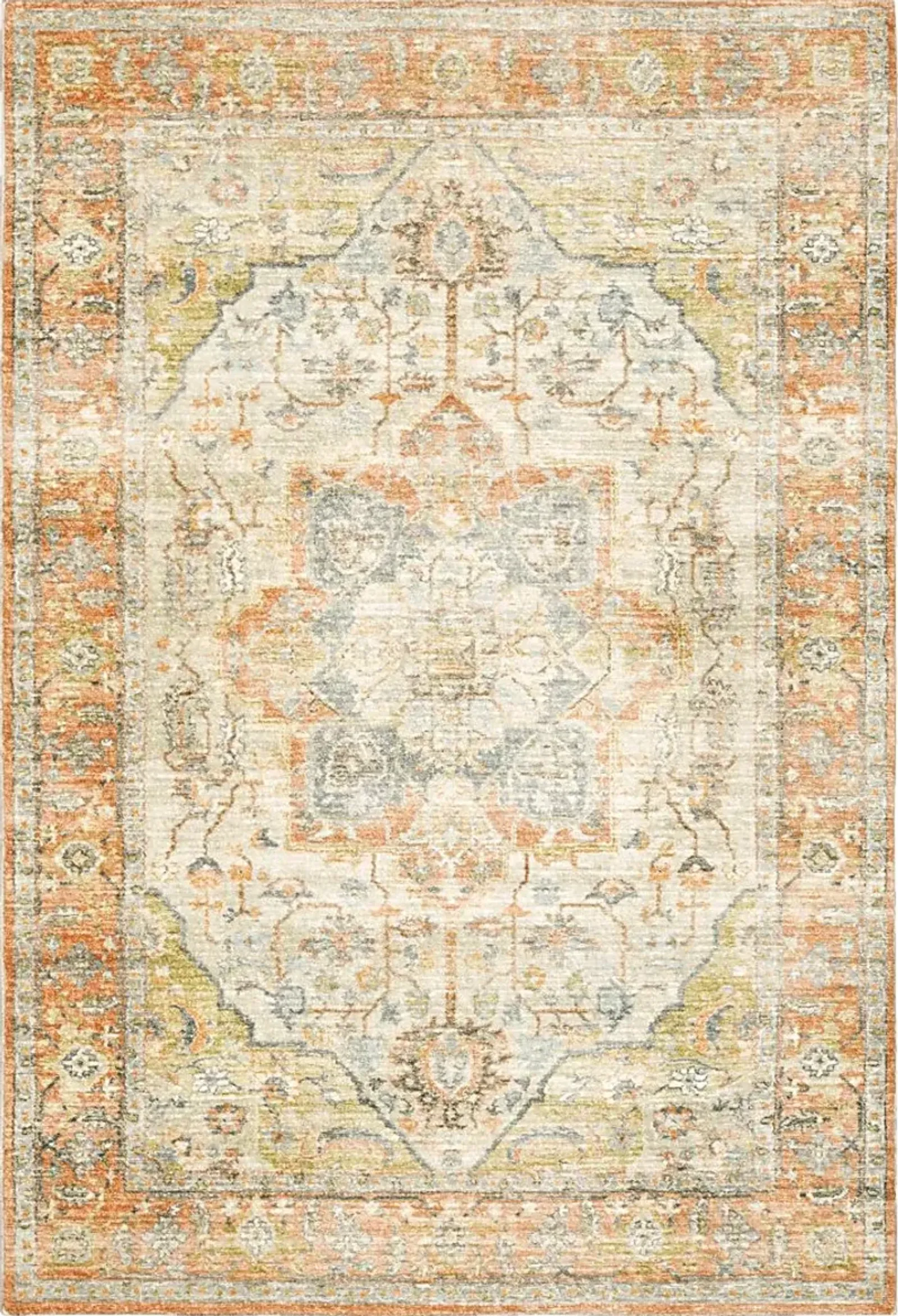 Kids Garden Treasures I Orange 7'5 x 10' Rug