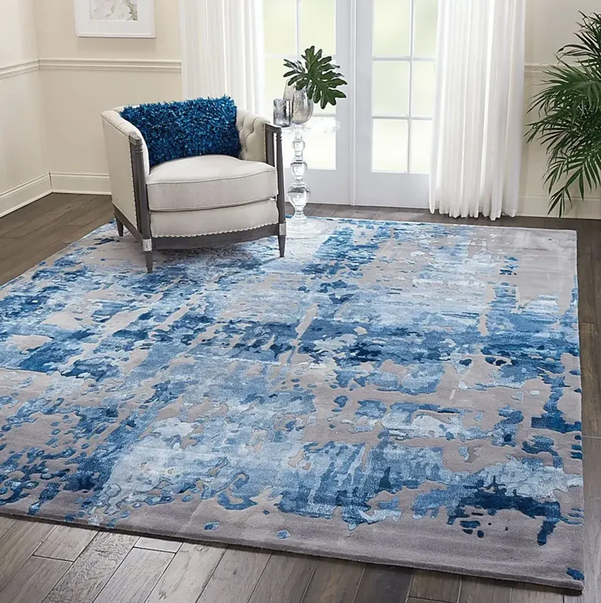 Pruzor Blue/Gray 8'6 x 11'6 Rug