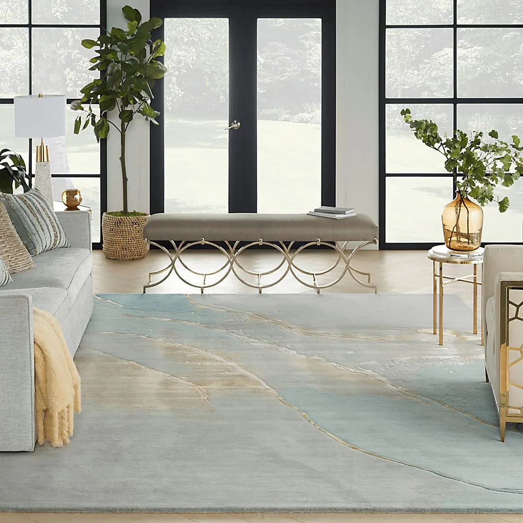 Pabinti Seafoam/Gray 8'6 x 11'6 Rug