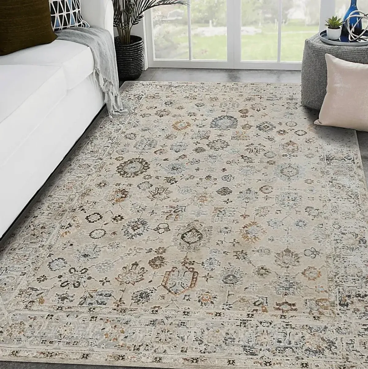 Dewmire Ivory 9'3 x 12'3 Rug