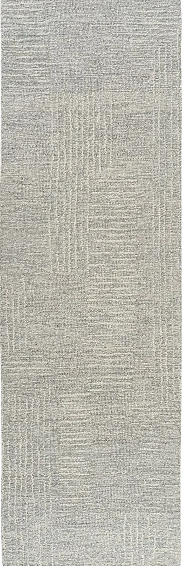 Troan Light Gray 2'6 x 8' Runner Rug