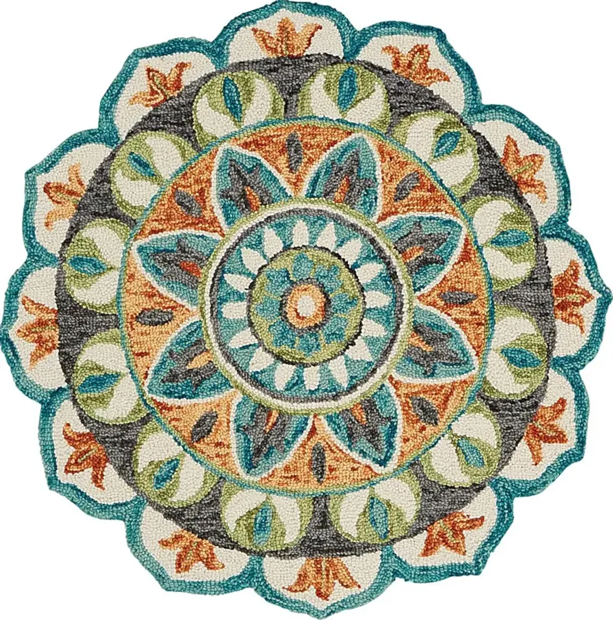 Haben Orange 6' Round Rug