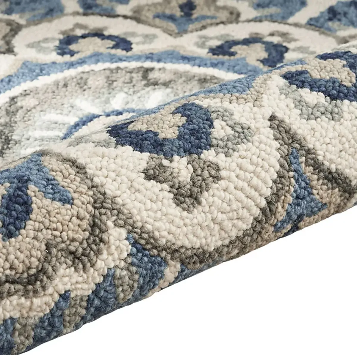 Ariam Blue 4' Round Rug