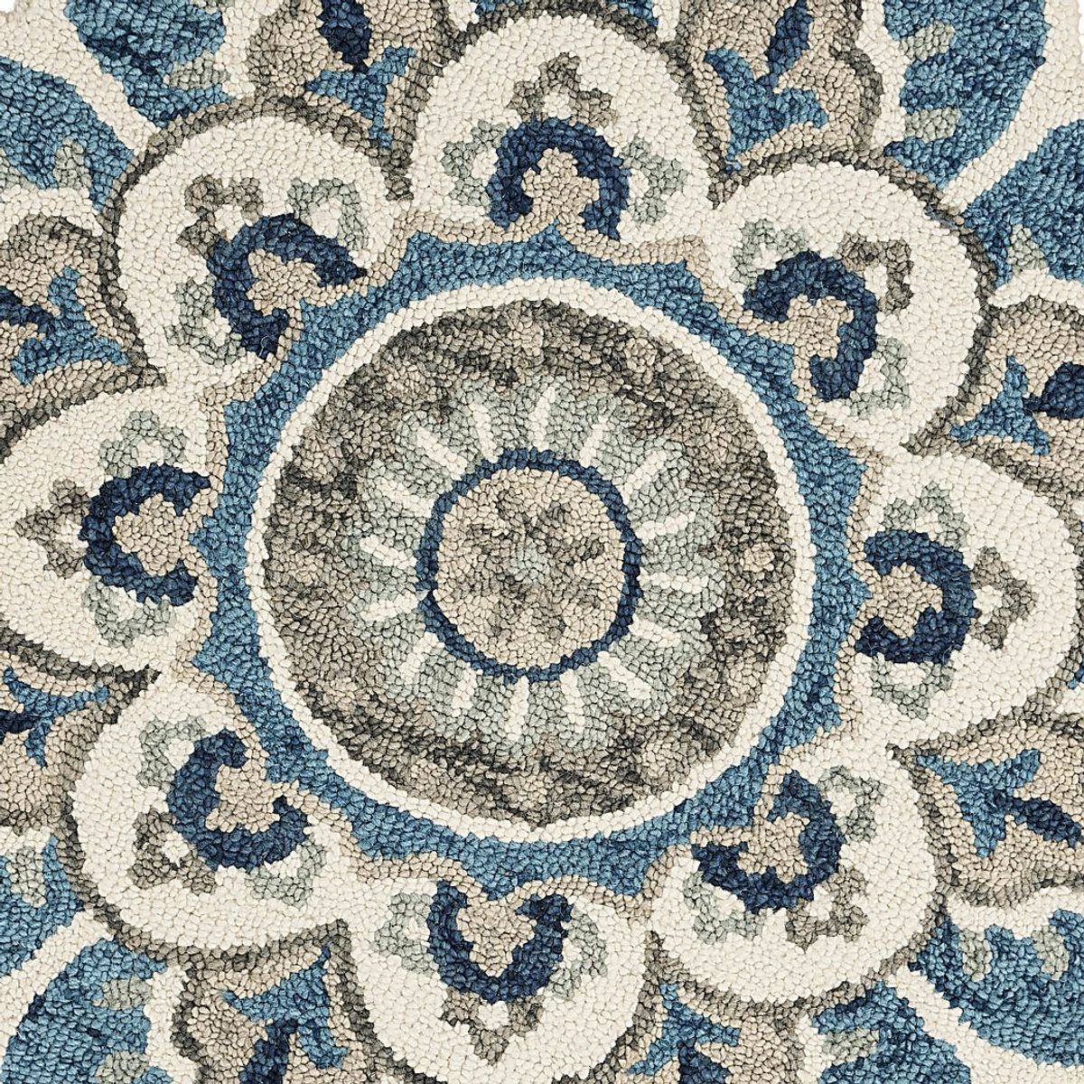 Ariam Blue 4' Round Rug