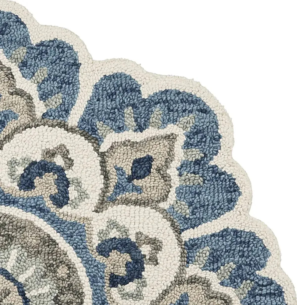 Ariam Blue 4' Round Rug