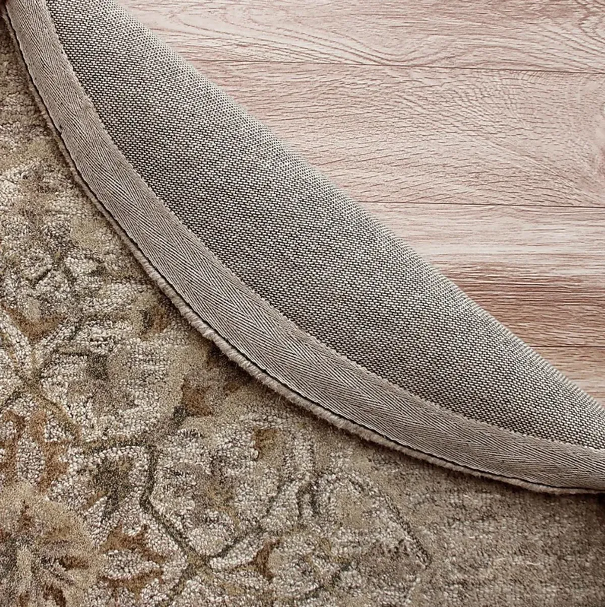 Wundar Beige 4' Round Rug