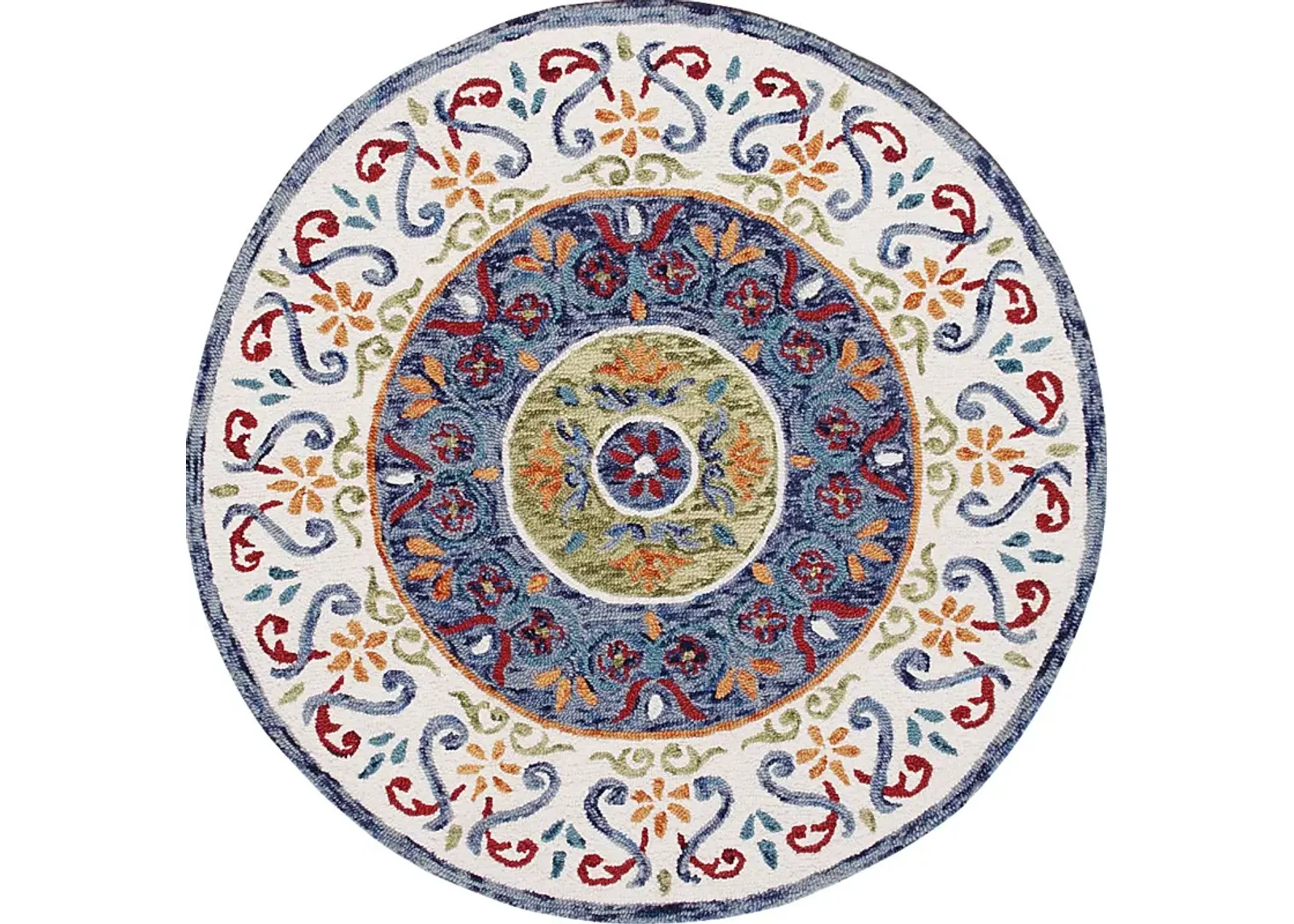 Ayanka Ivory 4' Round Rug