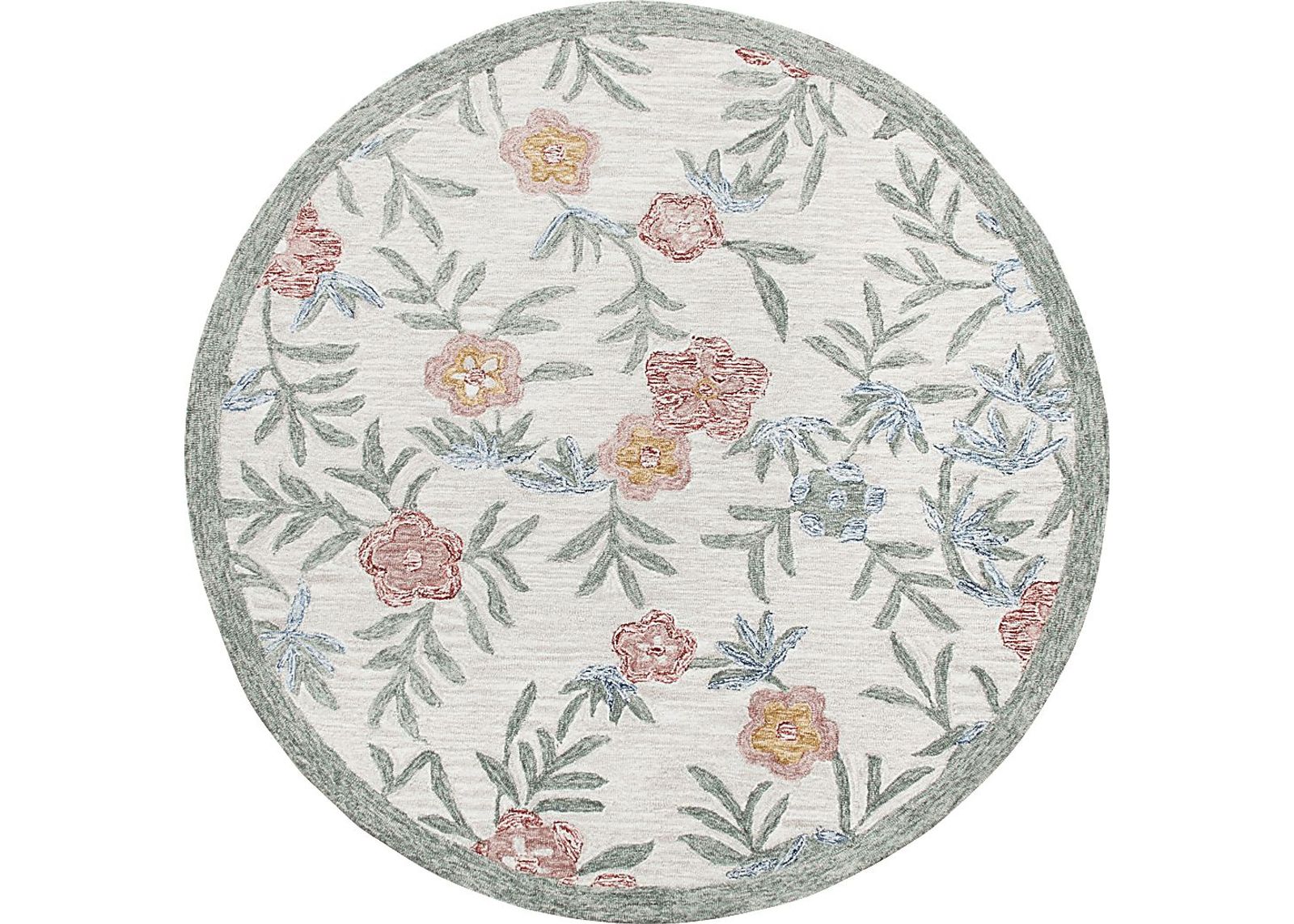 Lilybead Pink 4' Round Rug