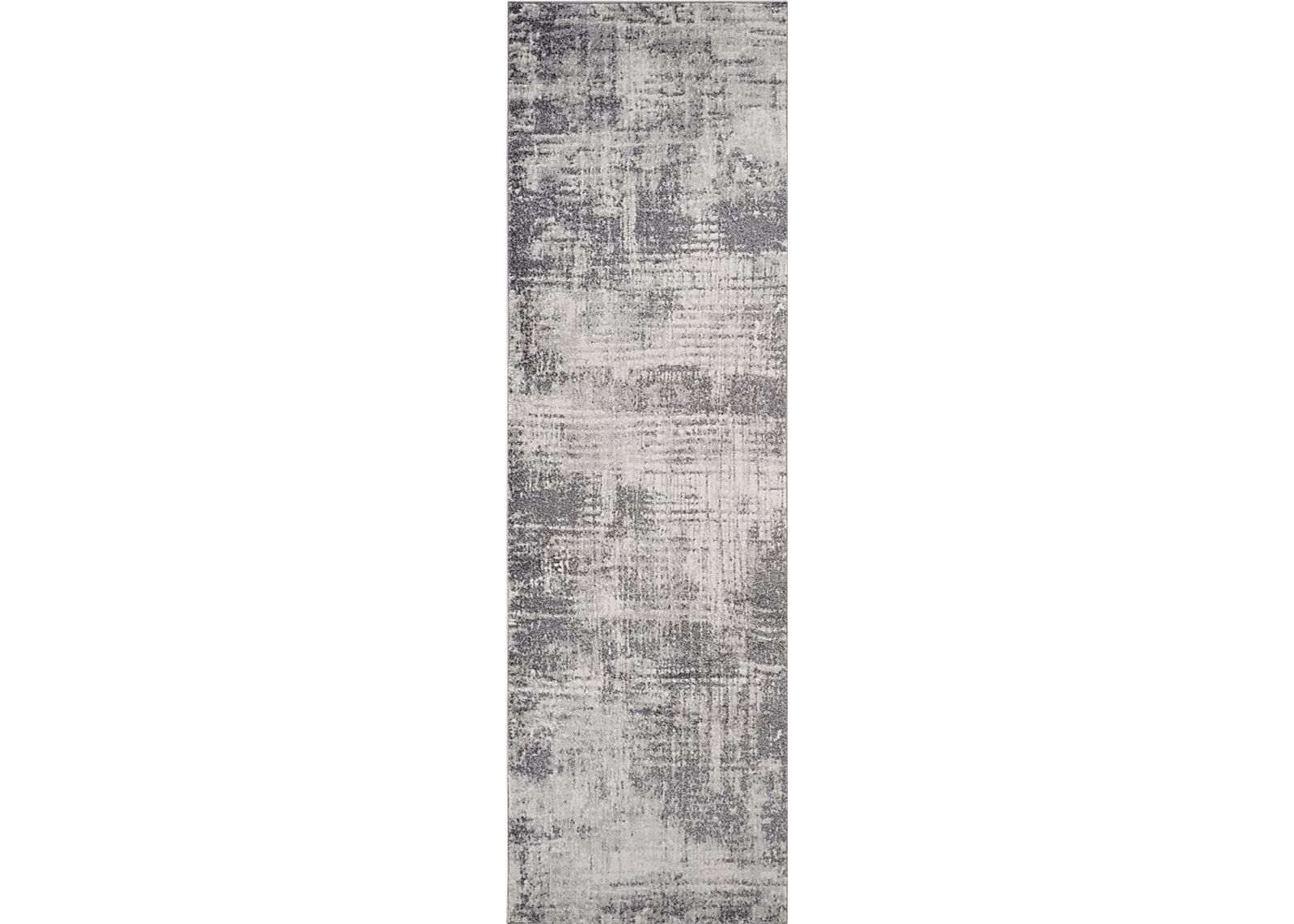 Fasil Gray 2'7 x 9' Runner Rug