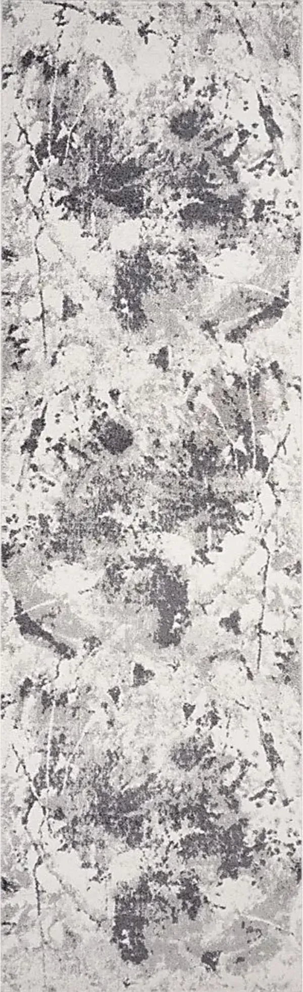 Merrane Gray 2'7 x 9' Runner Rug