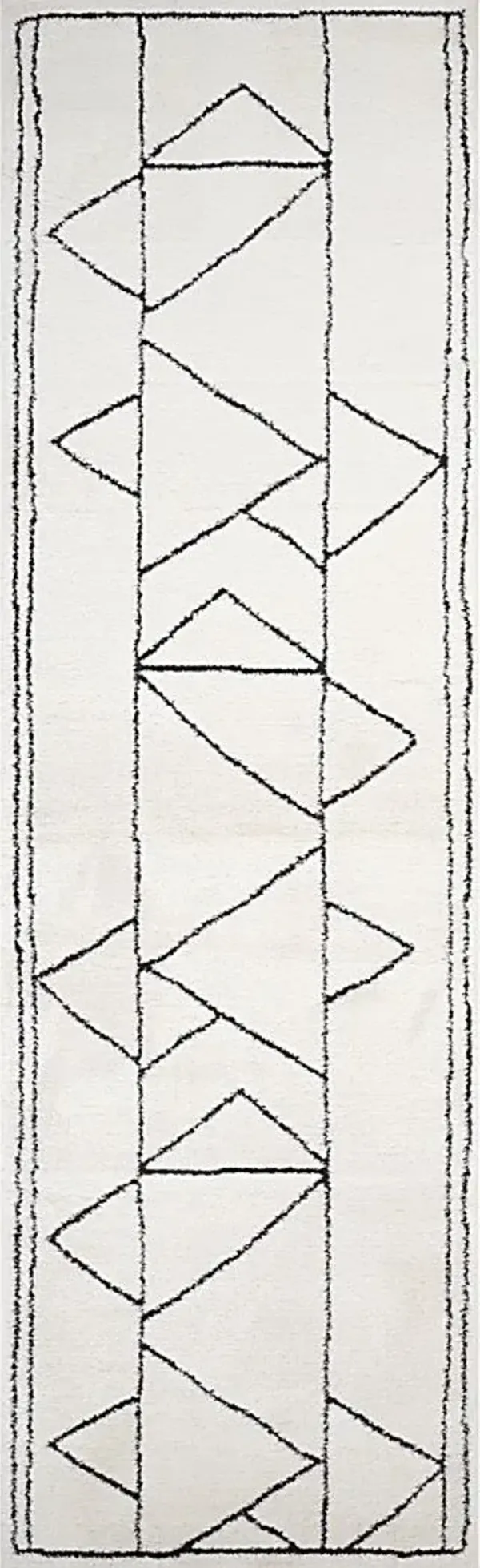 Damaray Black 2'6 x 10' Runner Rug