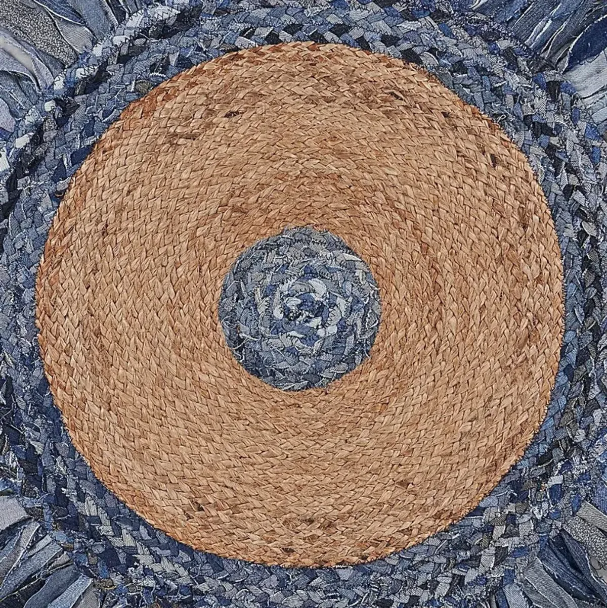 Sonaha Blue 3'6 Round Rug