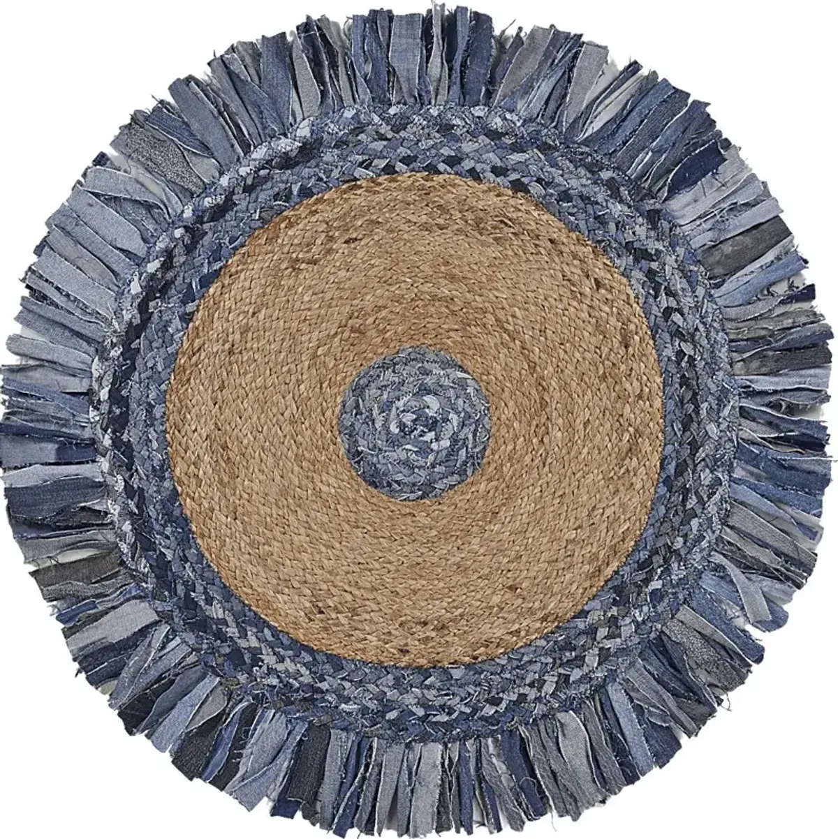 Sonaha Blue 5'6 Round Rug