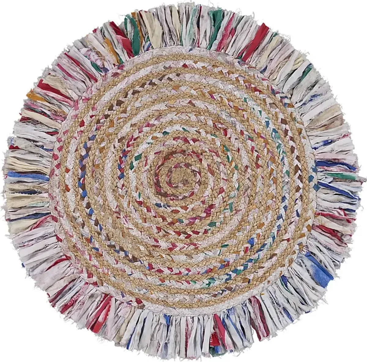 Reizu White 3'6 Round Rug