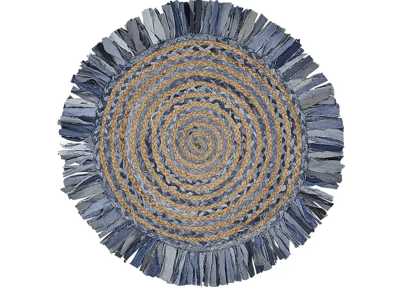 Reizu Blue 3'6 Round Rug