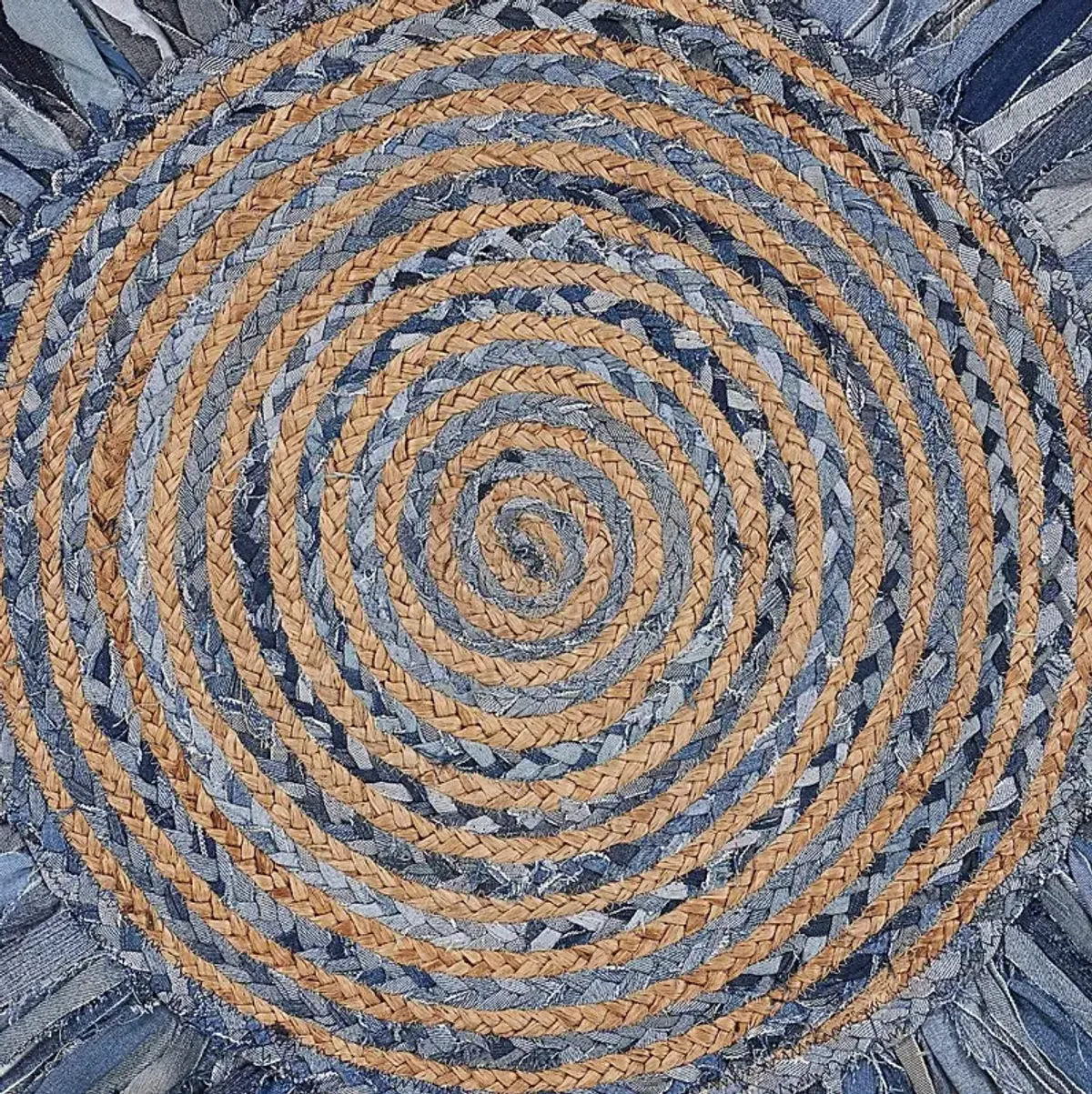 Reizu Blue 5'6 Round Rug