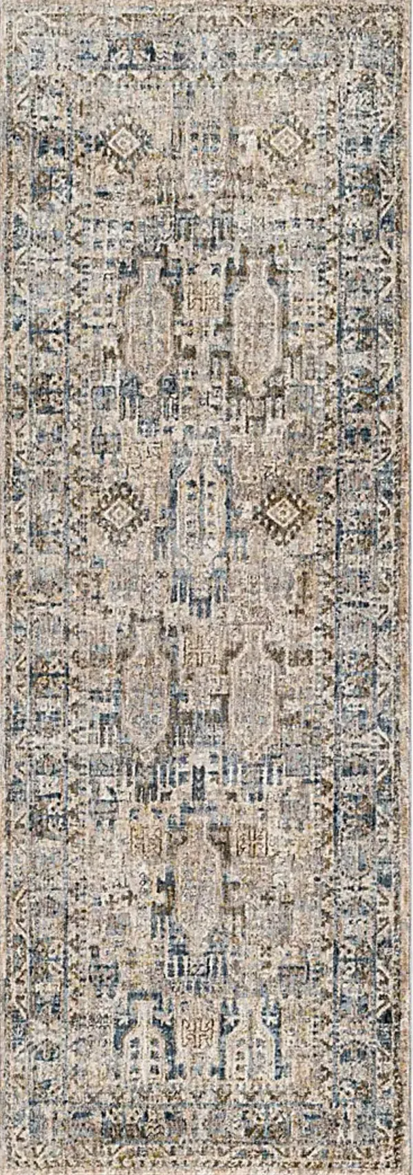 Falworth Blue 2'7 x 7'3 Runner Rug