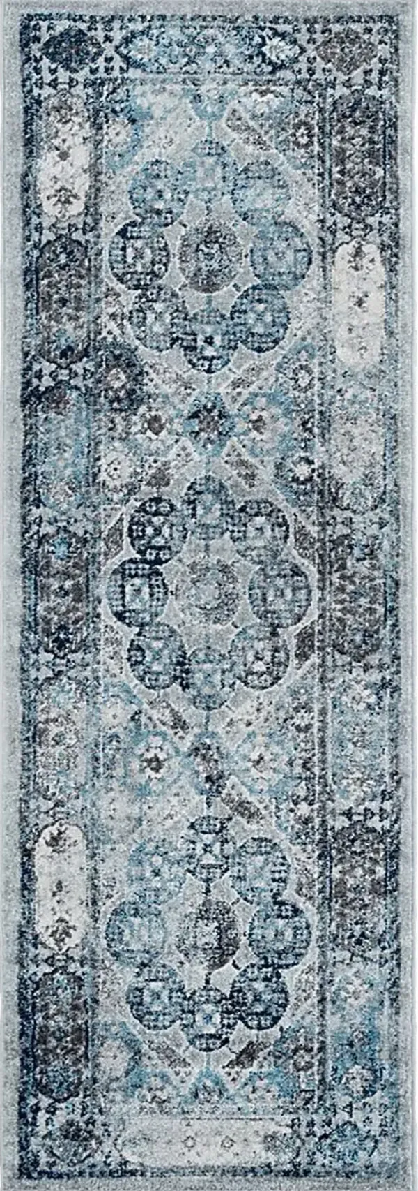 Hasder Gray 2' x 6' Runner Rug