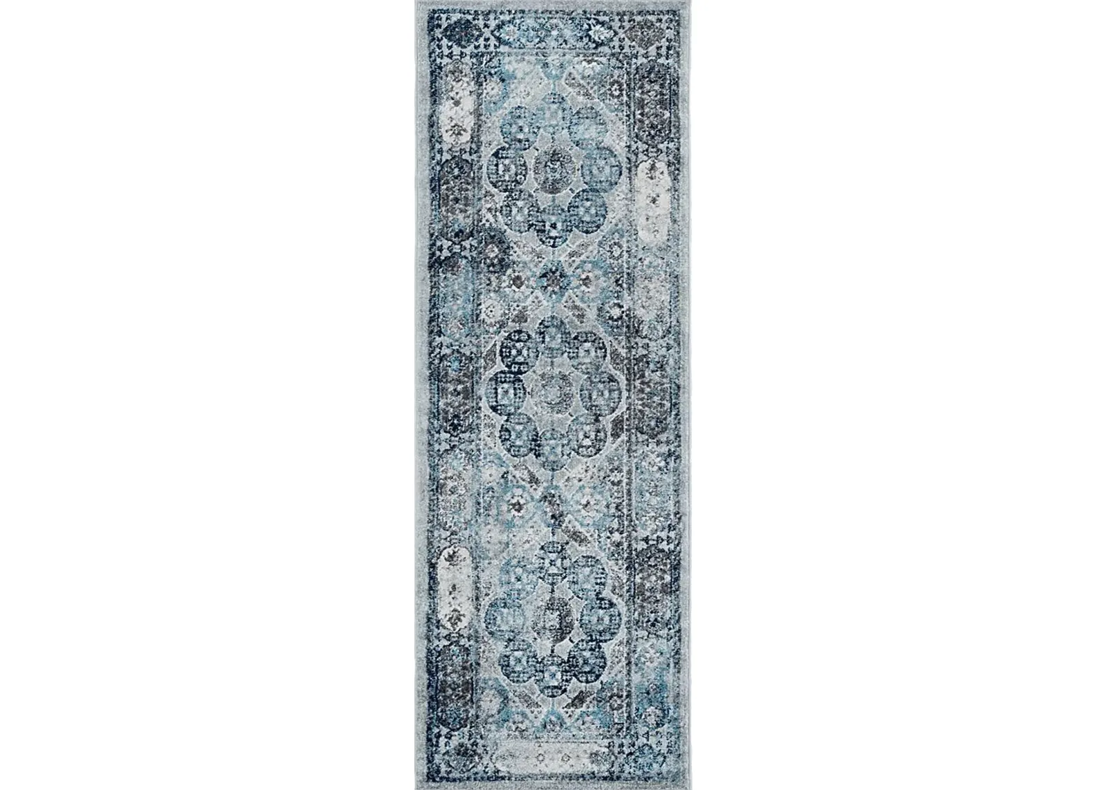 Hasder Gray 2'6 x 10'3 Runner Rug