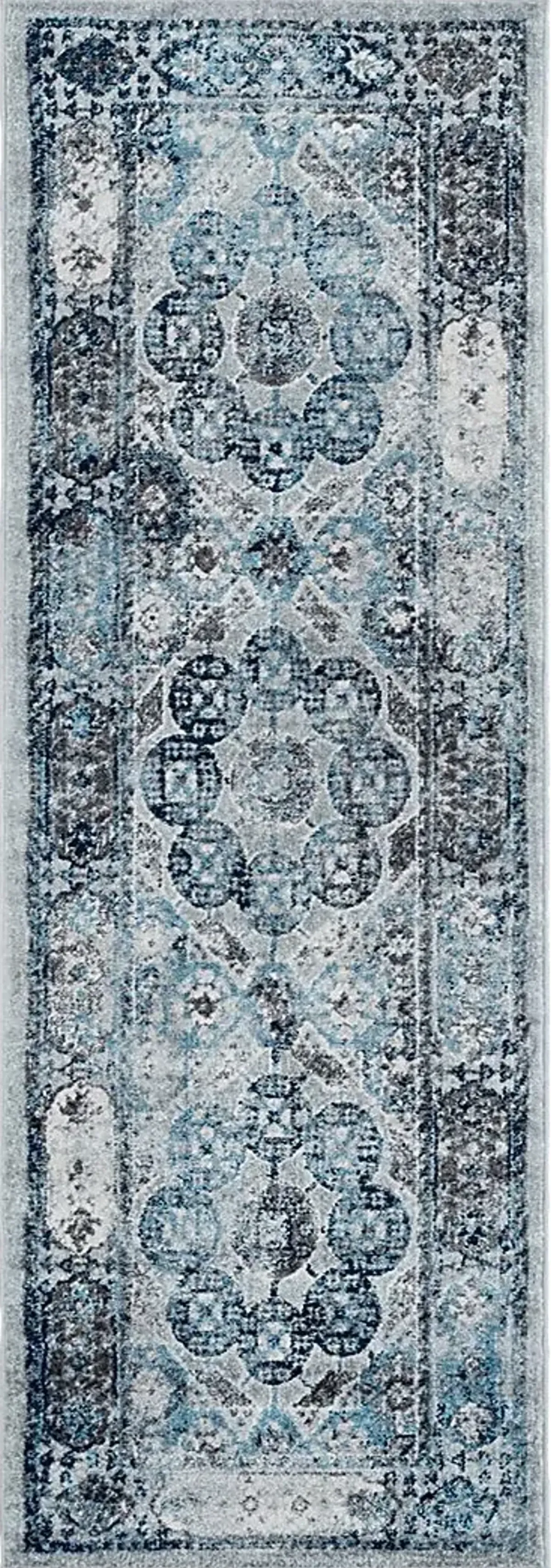 Hasder Gray 2'6 x 10'3 Runner Rug