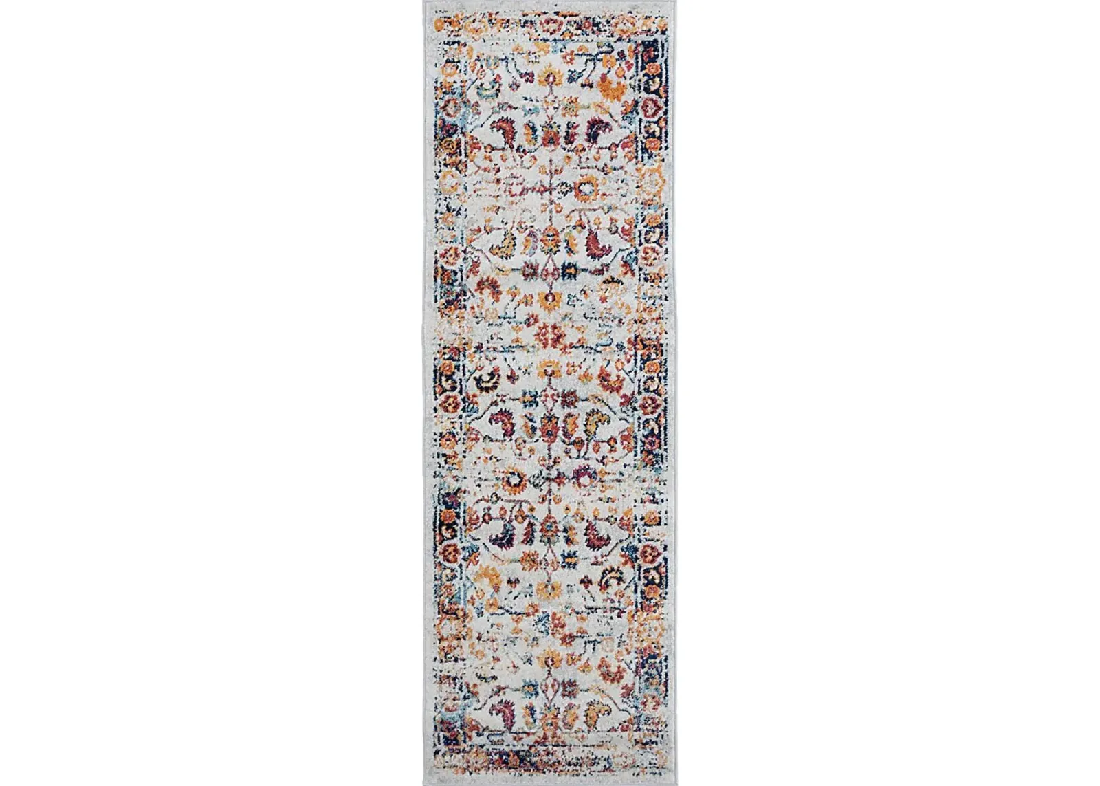 Mulmeda Orange 2' x 6' Runner Rug