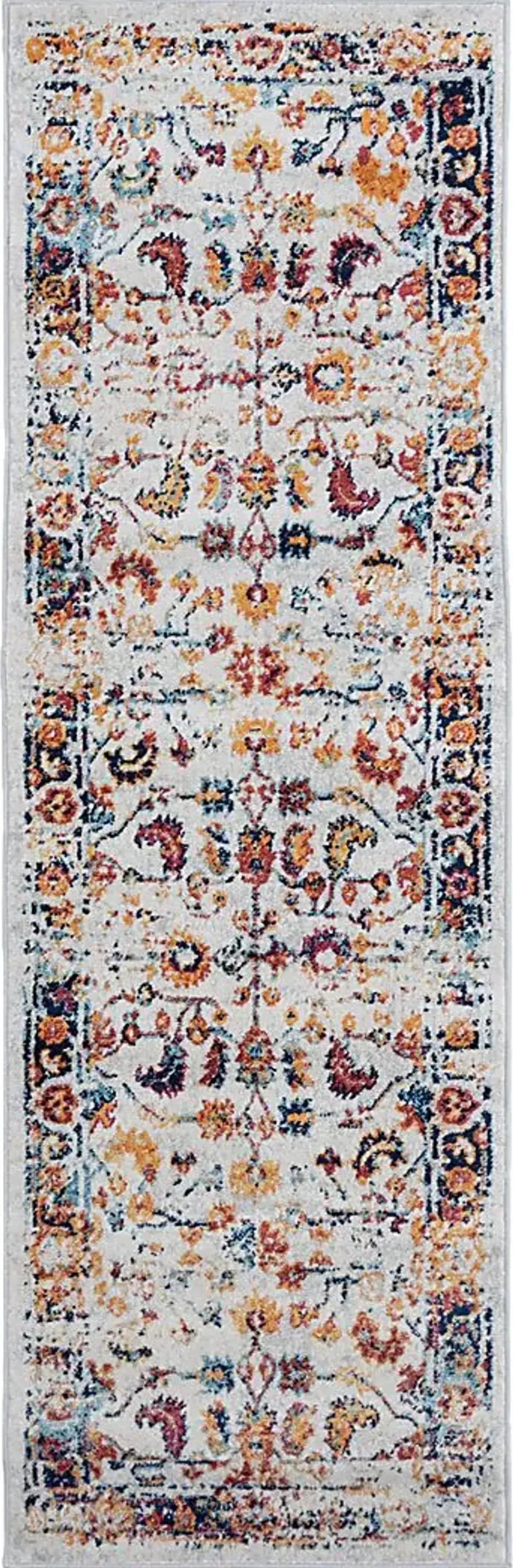 Mulmeda Orange 2' x 6' Runner Rug