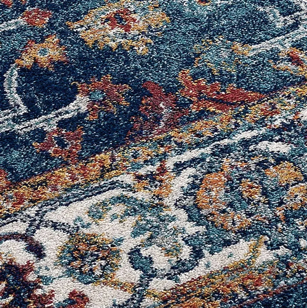 Mulmeda Blue 2' x 6' Runner Rug