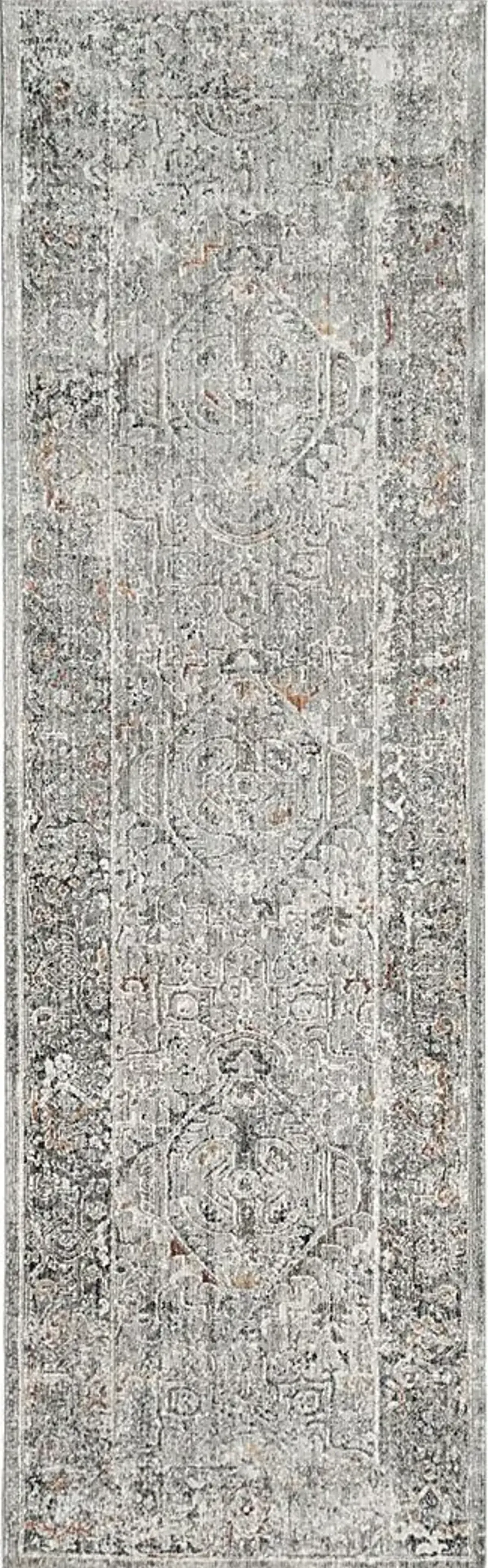 Wishborne Silver 2'6 x 7'10 Runner Rug