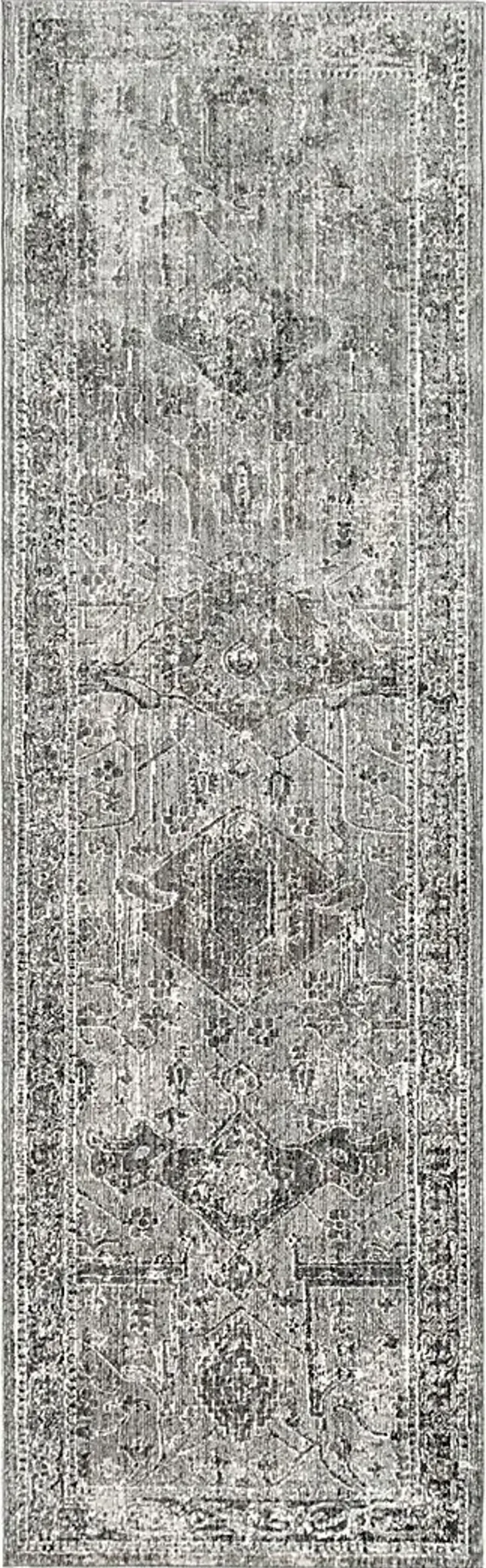 Wulworth Gray 2'6 x 7'10 Runner Rug