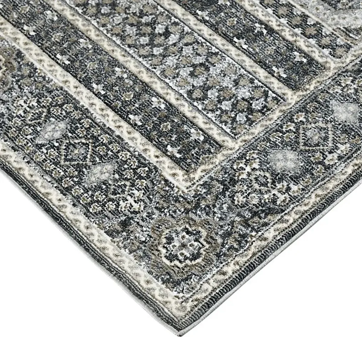 Haertley Charcoal 2'6 x 7'10 Runner Rug