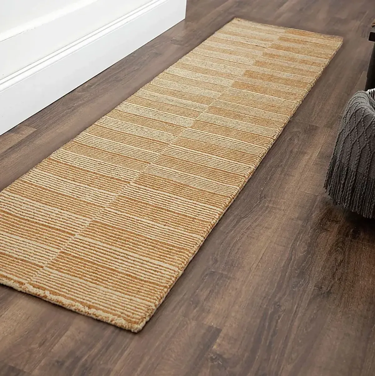 Bobby Berk Broken Stripe Brown 2' x 8' Runner Rug