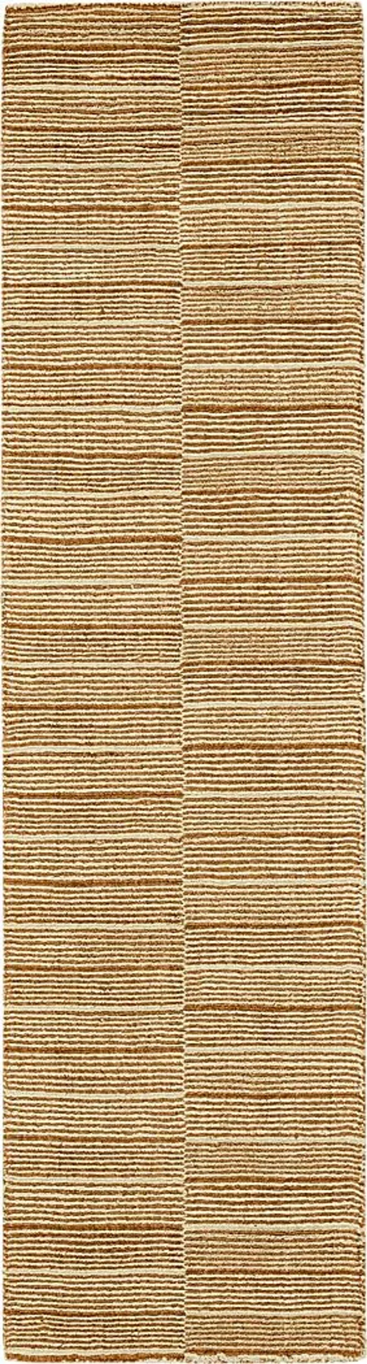 Bobby Berk Broken Stripe Brown 2' x 8' Runner Rug