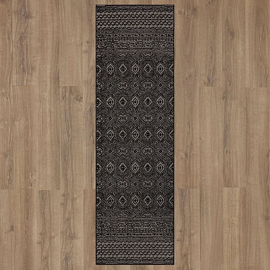 Bobby Berk Minuetto Charcoal 2'4 x 7'10 Runner Rug