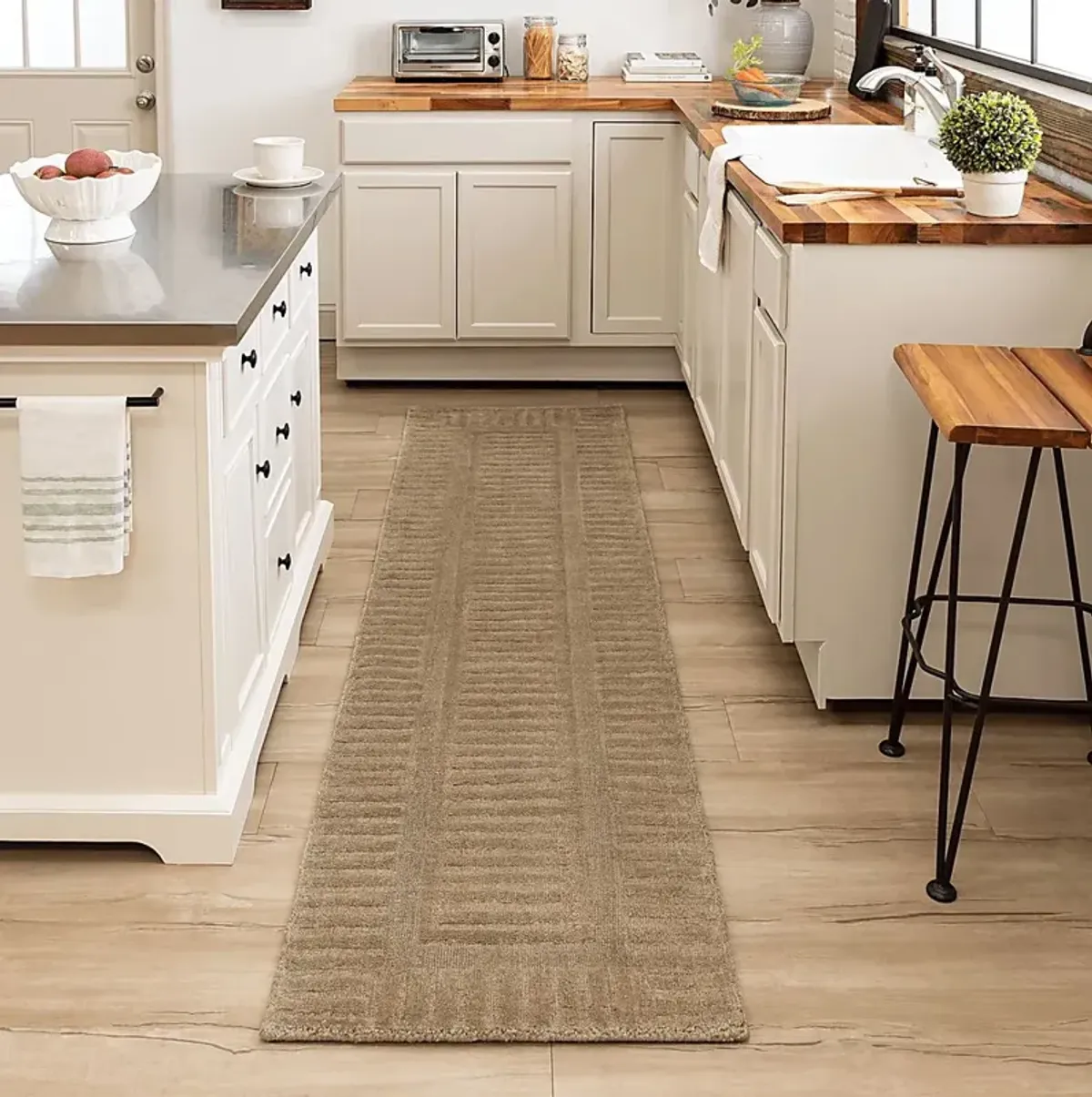 Bobby Berk Terra Firma Tan 2' x 8' Runner Rug