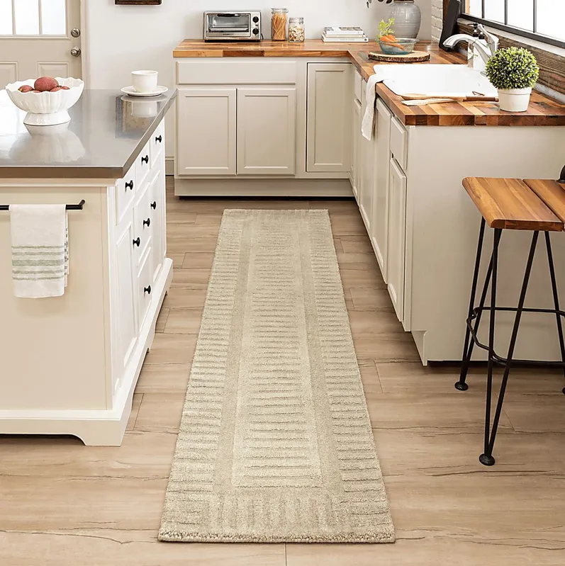 Bobby Berk Terra Firma Ivory 2' x 8' Runner Rug