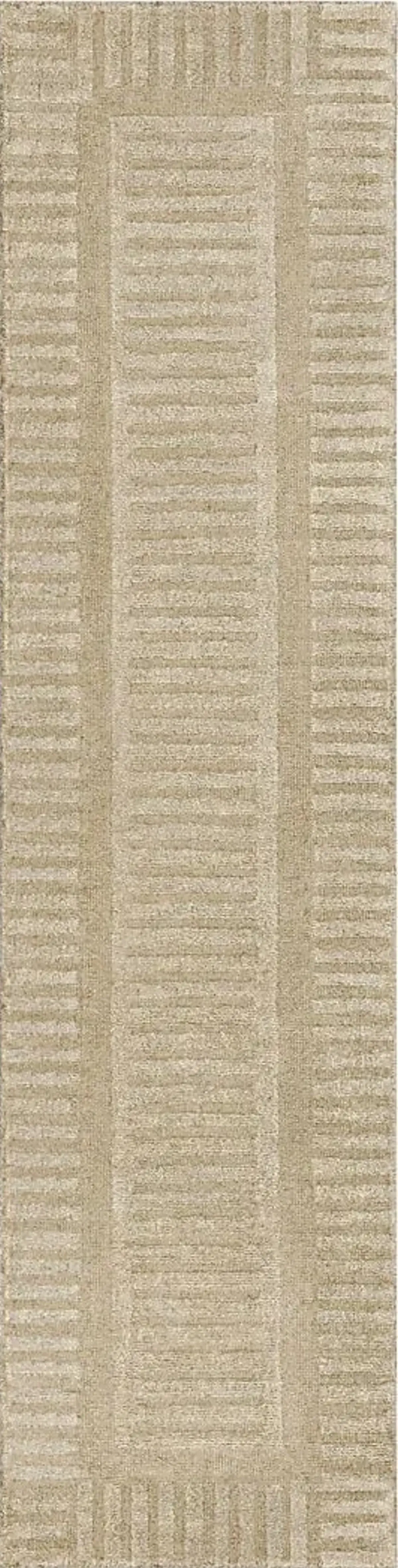 Bobby Berk Terra Firma Ivory 2' x 8' Runner Rug