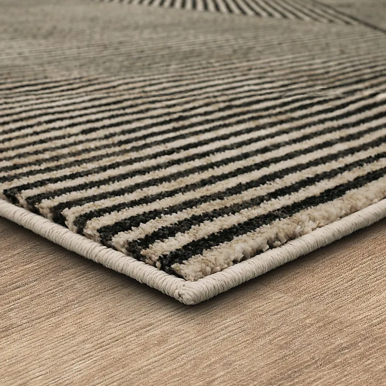 Bobby Berk Linea Black 2'4 x 7'10 Runner Rug