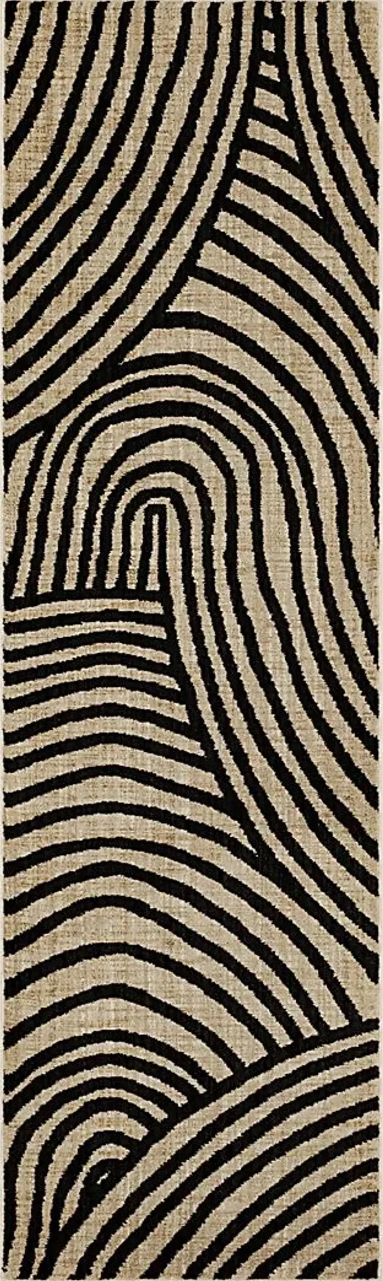 Bobby Berk Remolino Black 2'4 x 7'10 Runner Rug