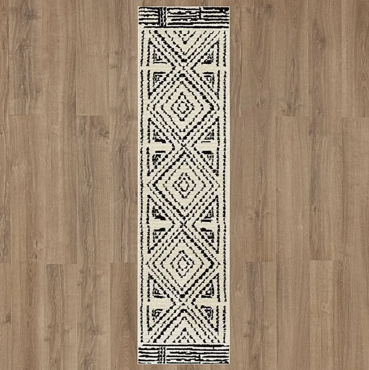 Bobby Berk Four Corners Black 2' x 8' Runner Rug