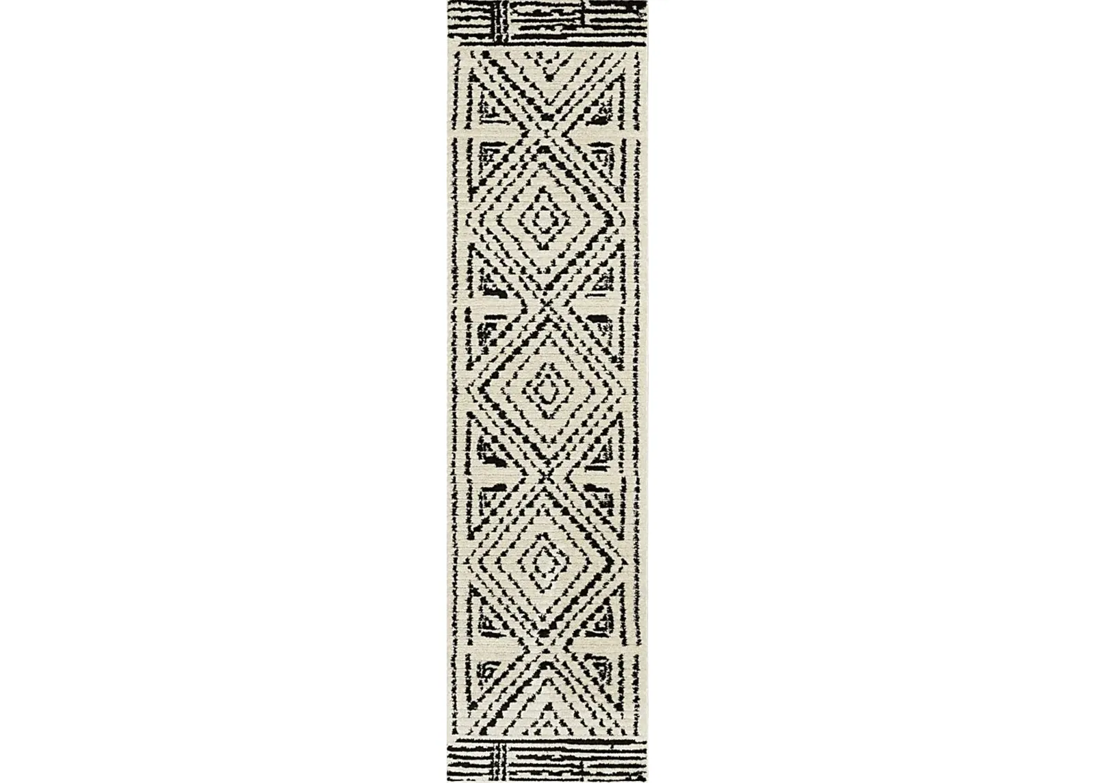 Bobby Berk Four Corners Black 2' x 8' Runner Rug