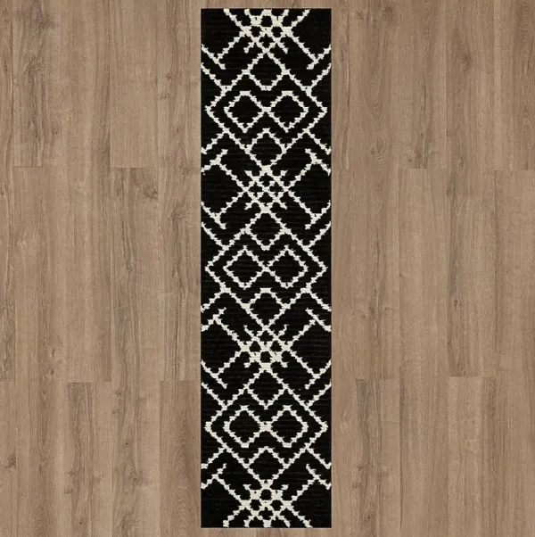 Bobby Berk Intersection Black 2' x 8' Runner Rug